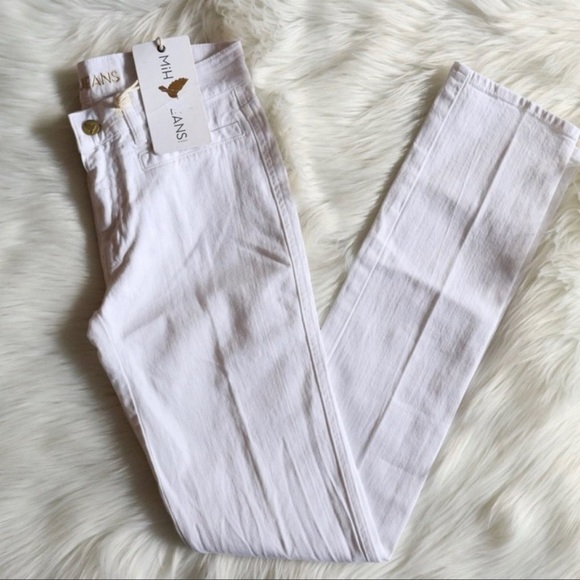 NWT Anthropologie Jeans White Oslo Slim Fit Size 25 - Picture 4 of 6
